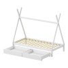 Lalitto children's bed with Montessori-style storage pakoworld pine wood in white shade 90x190cm