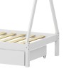 Lalitto children's bed with Montessori-style storage pakoworld pine wood in white shade 90x190cm