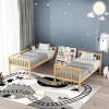Children's bunk bed Nani pakoworld pine wood in natural shade 90x190cm