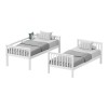 Children's bunk bed Nani pakoworld pine wood in white shade 90x190cm