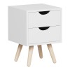 Selma bedside table pakoworld in white shade 29.7x29.7x45cm