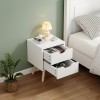 Selma bedside table pakoworld in white shade 29.7x29.7x45cm