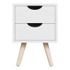 Selma bedside table pakoworld in white shade 29.7x29.7x45cm