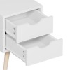Selma bedside table pakoworld in white shade 29.7x29.7x45cm