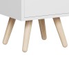 Selma bedside table pakoworld in white shade 29.7x29.7x45cm