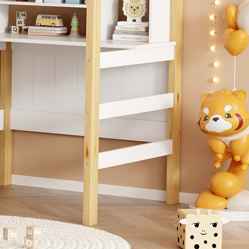 Παιδικό κρεβάτι Bedria pakoworld τ.Montessori ξύλο σε λευκή-φυσική απόχρωση 190x90εκ