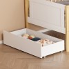 Bed for children Bedria pakoworld Montessori-style wood in white-natural color 90x190cm