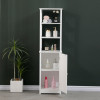 Ντουλάπι-στήλη Larben pakoworld mdf λευκό 40x33x150εκ