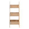 Ραφιέρα επιδαπέδια 3όροφη Scandy pakoworld mdf-rattan σε φυσική απόχρωση 44x37x110εκ