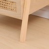 Ραφιέρα επιδαπέδια 3όροφη Scandy pakoworld mdf-rattan σε φυσική απόχρωση 44x37x110εκ