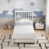 Bed Benia pakoworld with trundle bed pine wood in white color 90x190cm