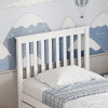 Bed Benia pakoworld with trundle bed pine wood in white color 90x190cm