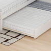 Bed Benia pakoworld with trundle bed pine wood in white color 90x190cm