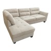 Γωνιακός καναπές δεξιά γωνία Camile pakoworld ύφασμα σε μπεζ απόχρωση 270x174x95εκ