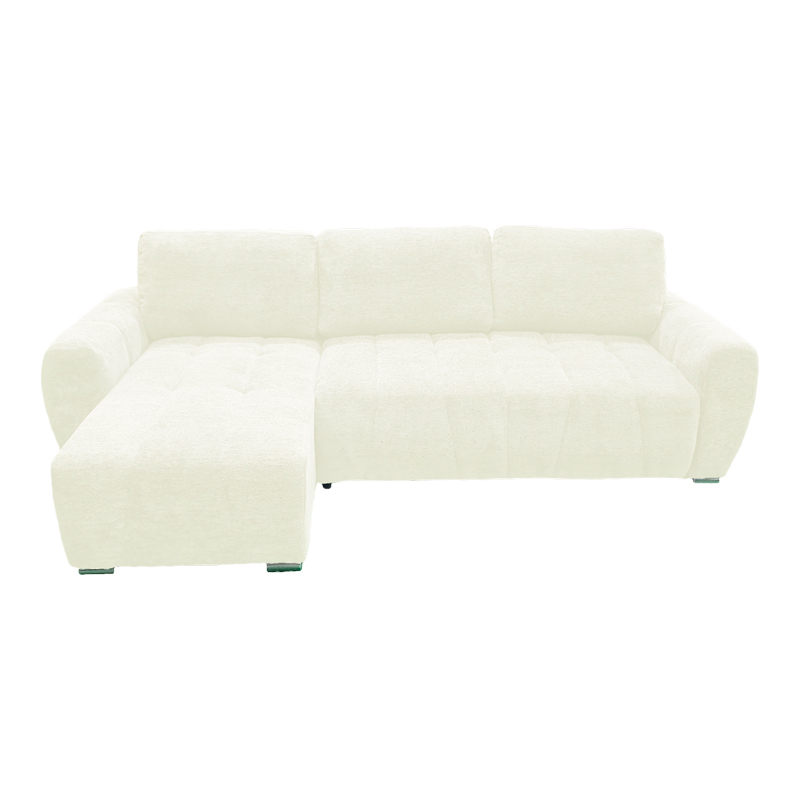 Reversible sofa-bed Vivad pakoworld fabric in beige color 275x164x91cm