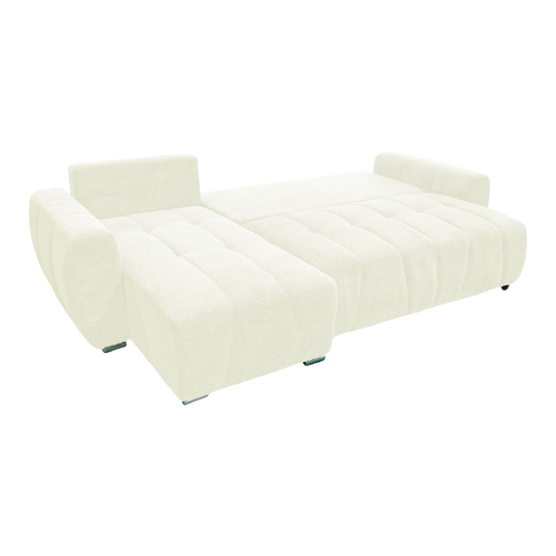 Reversible sofa-bed Vivad pakoworld fabric in beige color 275x164x91cm