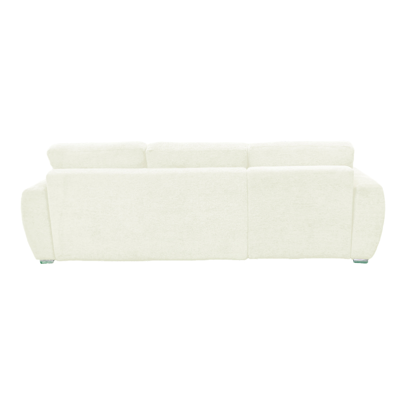 Reversible sofa-bed Vivad pakoworld fabric in beige color 275x164x91cm
