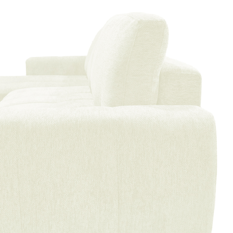 Reversible sofa-bed Vivad pakoworld fabric in beige color 275x164x91cm