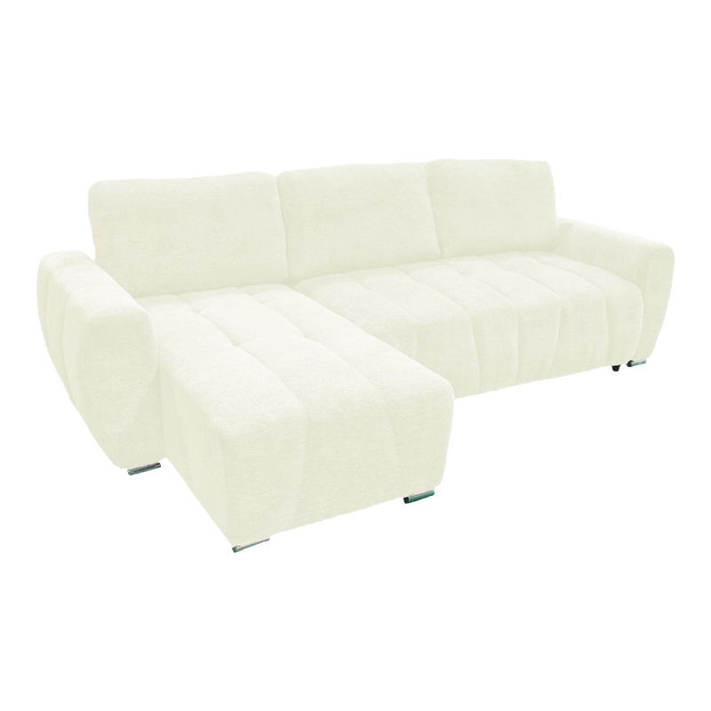 Reversible sofa-bed Vivad pakoworld fabric in beige color 275x164x91cm