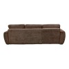 Γωνιακός αναστρέψιμος καναπές-κρεβάτι Vivad pakoworld ύφασμα σε απόχρωση σκούρο καφέ 275x164x91εκ