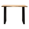 Τραπέζι μπαρ Miles pakoworld μασίφ ξύλο ακακίας 3.7-4εκ σε φυσική απόχρωση με μαύρα μεταλλικά πόδια 120x53x97εκ