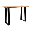 Felasia pakoworld console solid acacia wood thickness 3.7-4cm in natural shade with black metal legs 120x45x78cm