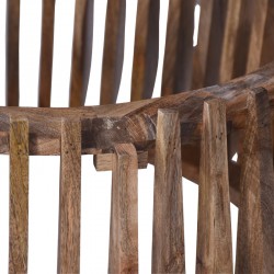 Coffee table Mable pakoworld mango wood in natural color and marble look surface D120x45cm