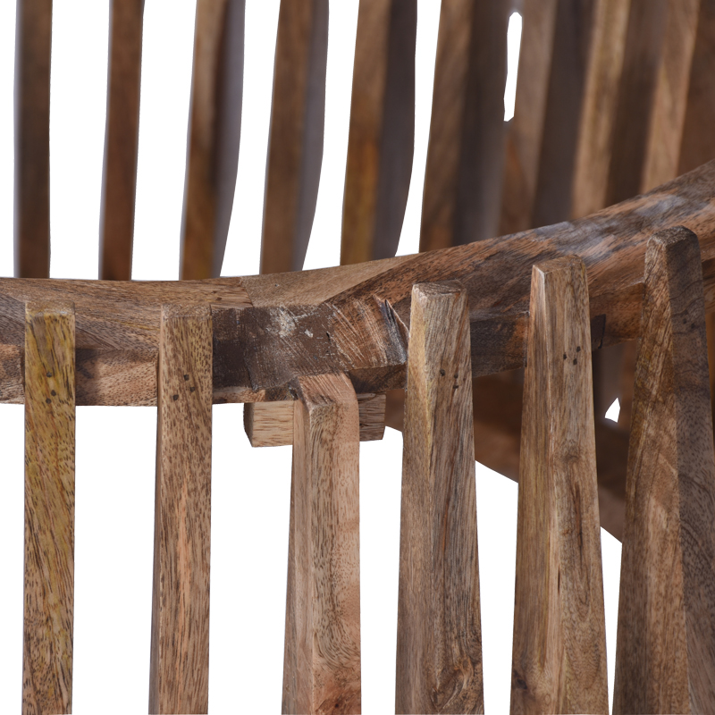 Coffee table Mable pakoworld mango wood in natural color and marble look surface D120x45cm