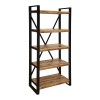 Miles pakoworld bookcase mango wood in natural-black color 80x40x180cm