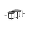 Kelly pakoworld coffee table set 2 pieces mango wood in natural-black color