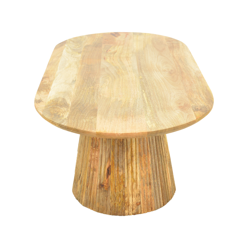 Τραπέζι σαλονιού Aithra pakoworld μασίφ ξύλο μάνγκο σε φυσική απόχρωση 120x60x42εκ