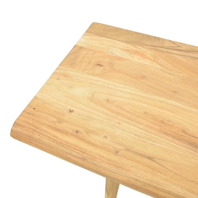 Mende console pakoworld solid acacia wood in natural shade 110x50x76cm