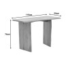 Mende console pakoworld solid acacia wood in natural shade 110x50x76cm