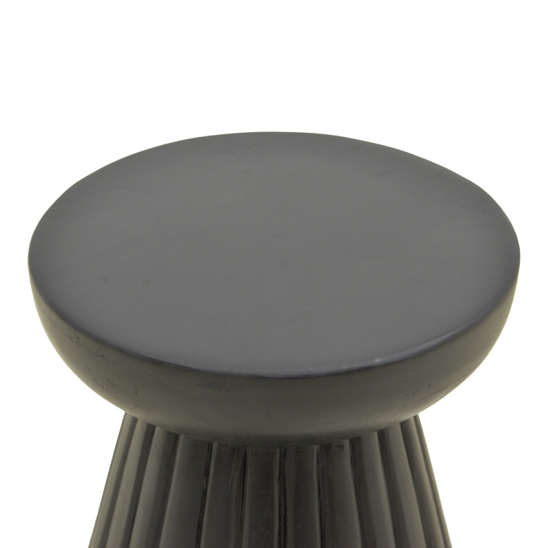 Side table Nemira pakoworld solid mango wood black D30x35cm