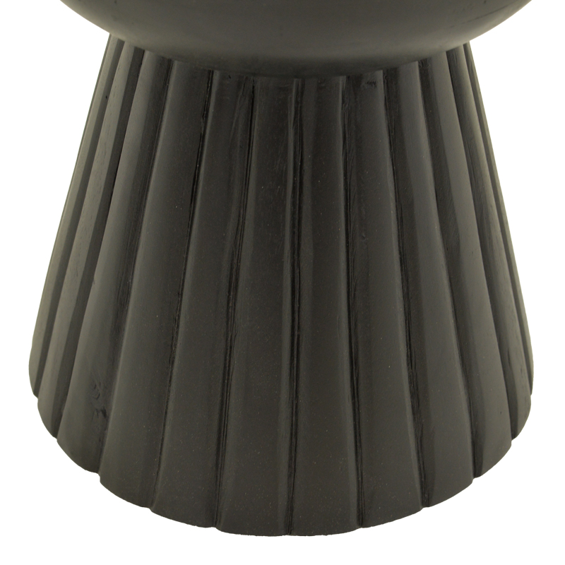 Side table Nemira pakoworld solid mango wood black D30x35cm