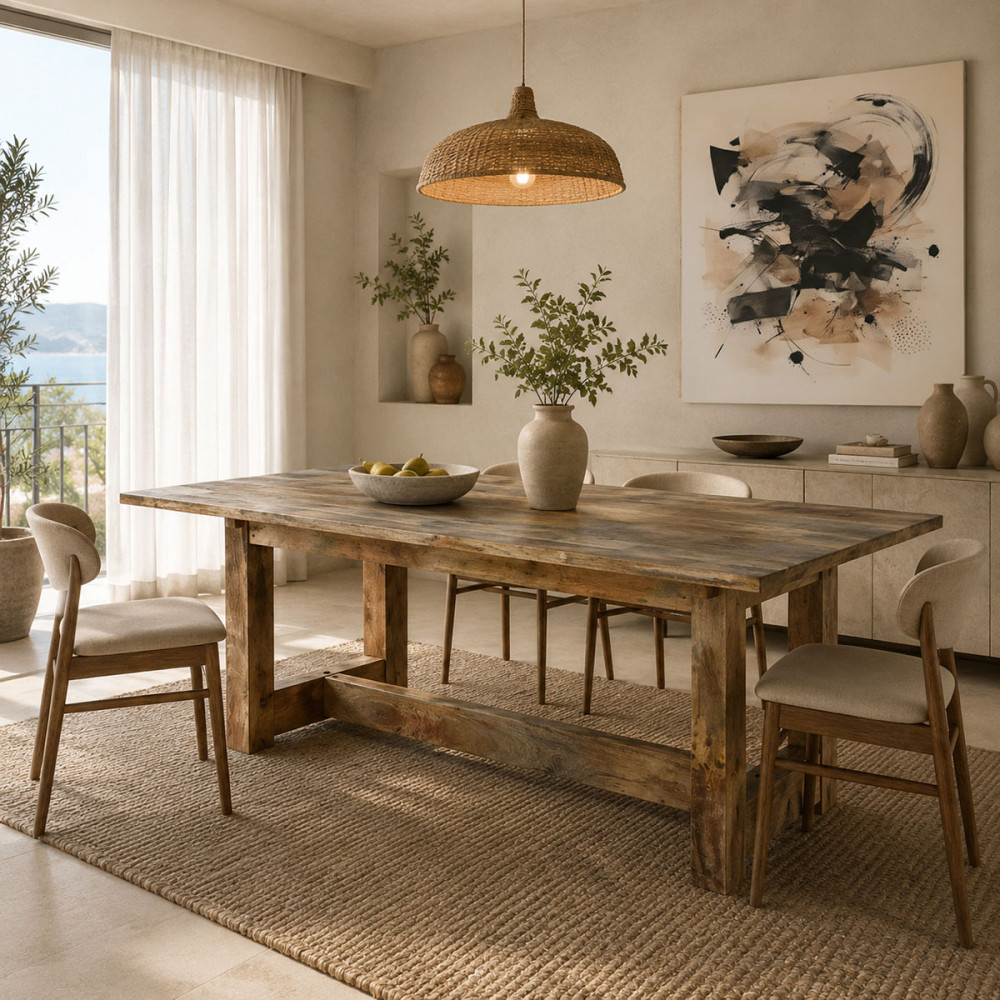 Table Senza pakoworld natural color mango wood 180x90x76cm