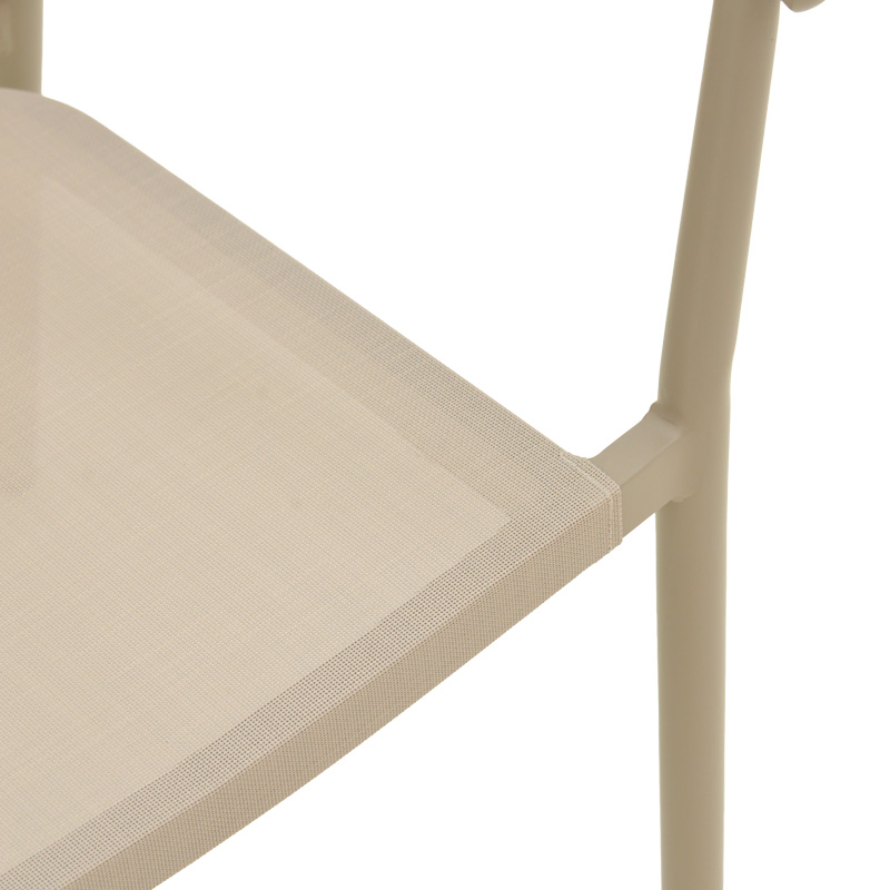 Πολυθρόνα στοιβαζόμενη Convince pakoworld αλουμίνιο με καφέ σκελετό-textilene-pe rattan 56x63x82εκ