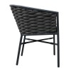 Aluminum armchair Noevo pakoworld stackable with gray frame and cushion 57x62x76cm