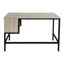 Ramen pakoworld work desk in sonoma shade with black metal legs 120x48x76cm Ramen pakoworld work desk in sonoma shade with black metal legs 120x48x76cm