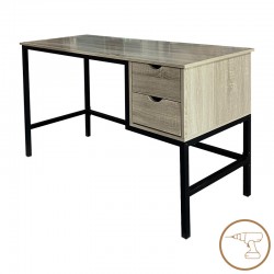 Ramen pakoworld work desk in sonoma shade with black metal legs 120x48x76cm Ramen pakoworld work desk in sonoma shade with black metal legs 120x48x76cm