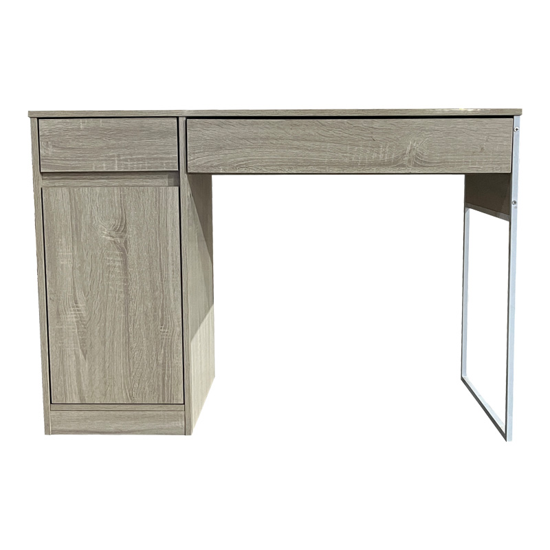 Kantor pakoworld work desk in natural shade with white metal leg 110x50x76cm Kantor pakoworld work desk in natural shade with white metal leg 110x50x76cm