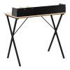 Office desk Zervan pakoworld in oak color with black metal legs 80x50x84cm