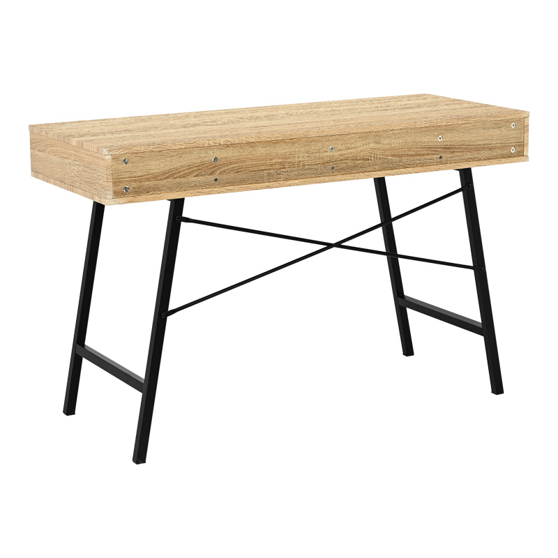 Office desk Yamin pakoworld in oak color with black metal legs 120x48x76cm Office desk Yamin pakoworld in oak color with black metal legs 120x48x76cm