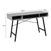 Office desk Yamin pakoworld in oak color with black metal legs 120x48x76cm