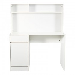 Office desk with shelf Secreta pakoworld in white color 110x50x135cm Office desk with shelf Secreta pakoworld in white color 110x50x135cm