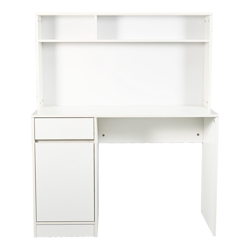 Office desk with shelf Secreta pakoworld in white color 110x50x135cm Office desk with shelf Secreta pakoworld in white color 110x50x135cm