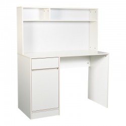 Office desk with shelf Secreta pakoworld in white color 110x50x135cm Office desk with shelf Secreta pakoworld in white color 110x50x135cm