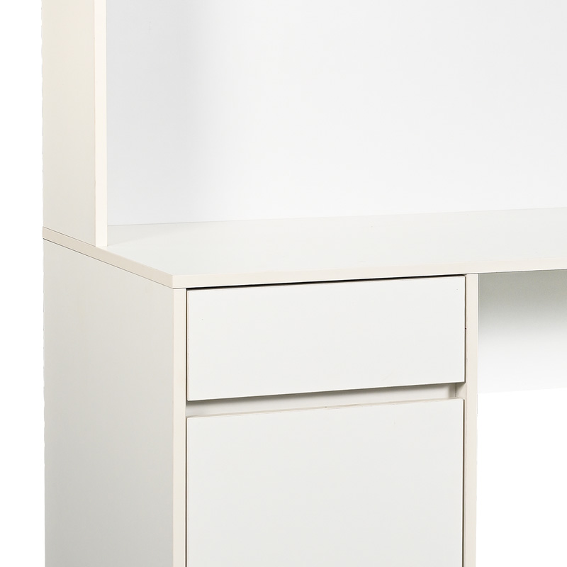 Office desk with shelf Secreta pakoworld in white color 110x50x135cm Office desk with shelf Secreta pakoworld in white color 110x50x135cm