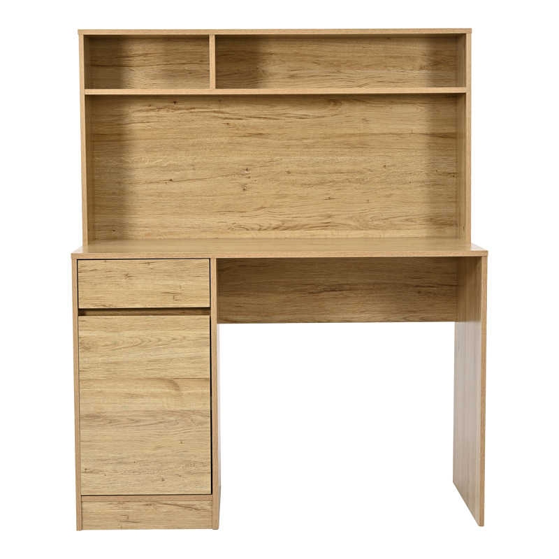 Office desk with shelf Secreta pakoworld in oak color 110x50x135cm Office desk with shelf Secreta pakoworld in oak color 110x50x135cm