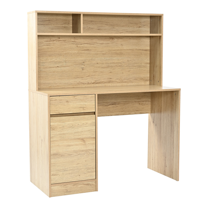 Office desk with shelf Secreta pakoworld in oak color 110x50x135cm